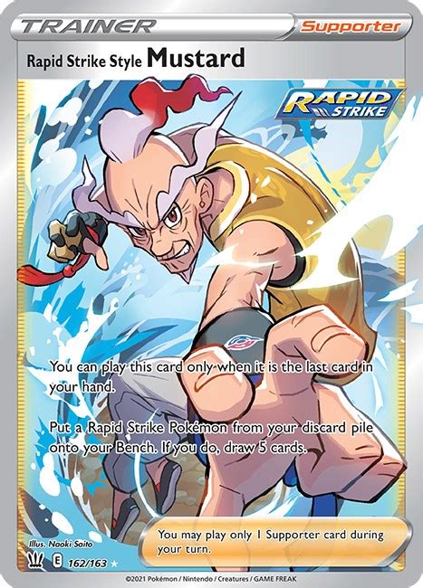 Rapid Strike Style Mustard Full Art Swsh Battle Styles Pokemon