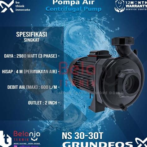 Jual Mesin Pompa Air Transfer Sentrifugal Grundfos Ns T