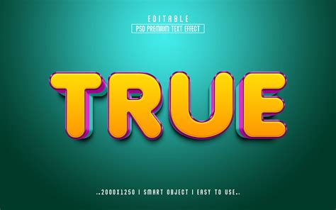 True 3d Editable Psd Text Effect Style Graphic By Mdjahidul99519 · Creative Fabrica