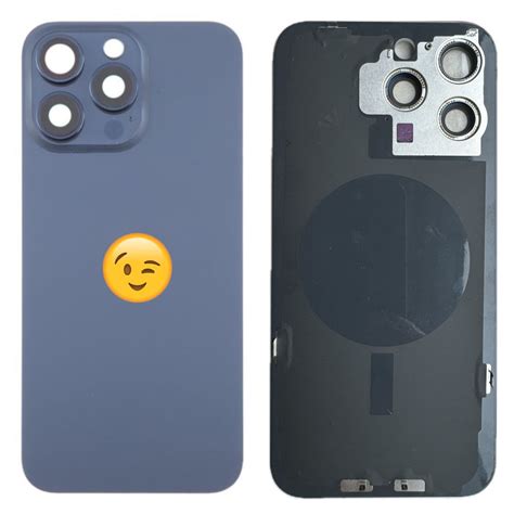 iPhone 15 Pro Max Bagcover / Bagglas OEM - Blue Titanium | Billigt | På ...