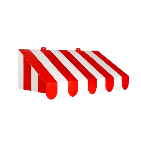 Circus Red And White Window Awning