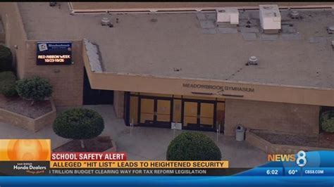 Alleged "hit list" leads to heightened security at Meadowbrook Middle ...