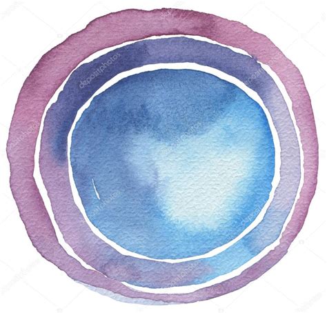 Circle Watercolor Painted Button Background Stock Photo By Tihon