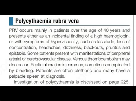 PRV Polycythaemia Rubra Vera YouTube