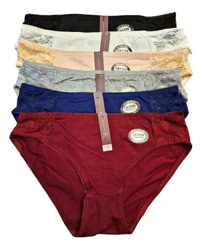 Pantaleta Algodon Con Encaje Bikini Paquete Piezas Calidad Mercadolibre