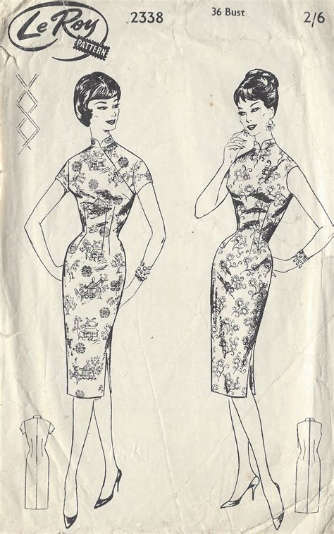 S Vintage Sewing Pattern B Wiggle Dress R By Le Roy