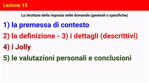 Lezione N 13 Esercitazione Alla Prova Orale Analisi Di Esempi Di