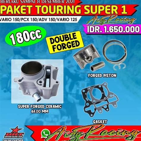 Jual Paket Touring Super 1 Bore Up Brt Pcx 150 Vario 150 Adv 150