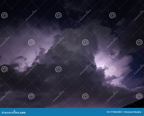 Lightning in the clouds stock photo. Image of lightning - 277863284