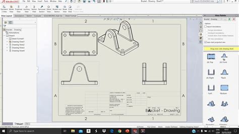 View Palette Lect 4 Solidworks Drawing Tool بالعربي Youtube