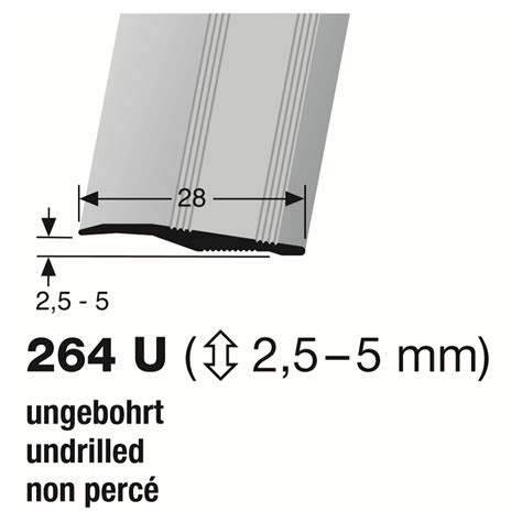 Küberit Alu Rampenprofil Typ 264 U 270 Cm Edelstahloptik F2