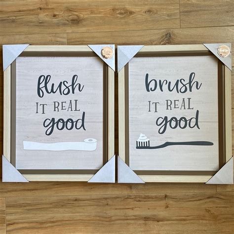 Accents Brush It Real Good Flush It Real Good Humor Framed Wall Art