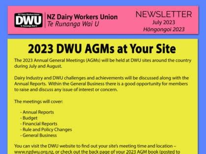 New Zealand Dairy Workers Union The Official Site Of The Dwu