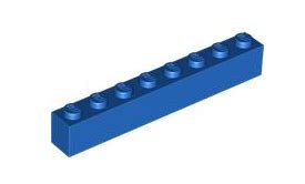 LEGO Brick 1x8 blå 300823 B9050 LEGO Klossar LEGO Klossar