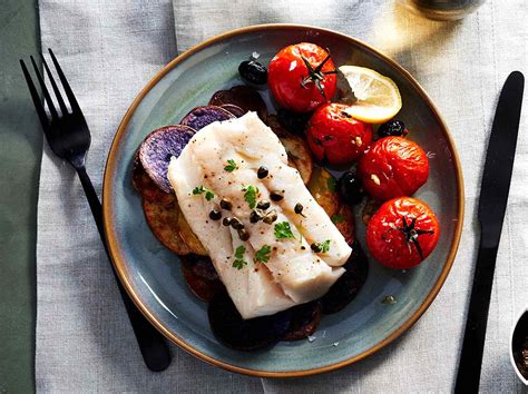 Simple Gluten Free Dinner Recipe Roasted Cod Potatoes And Tomatoes