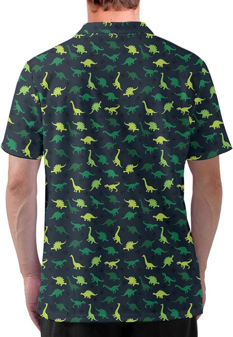 Gopory Dinosaur Golf Shirts For Men Dinosaur Shirt Men Hawaiian Polo