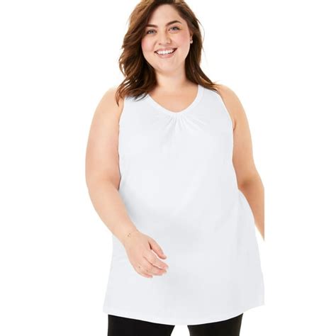 Woman Within Woman Within Womens Plus Size Perfect Sleeveless