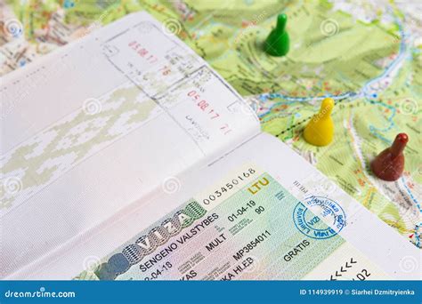 Minsk Bielorussia Aprile Visto Di Schengen In Passaporto Ed