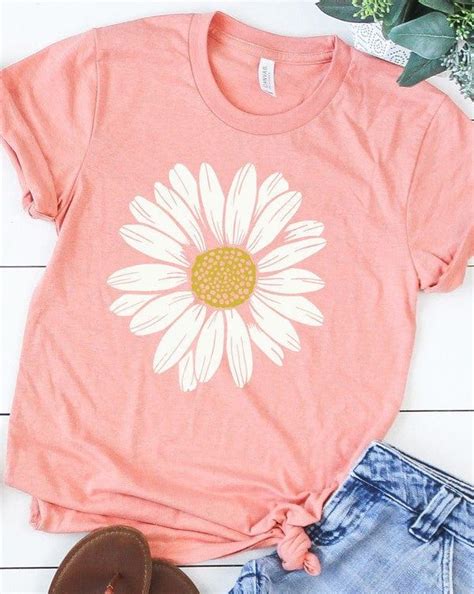 Daisy Graphic Tee 2xl Heather Sunset Cute Shirt Designs Trendy Shirt Designs Spring T Shirts