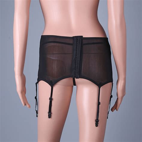 Women Mesh Lace Garter Suspenders Belt Holder Underwear Panties