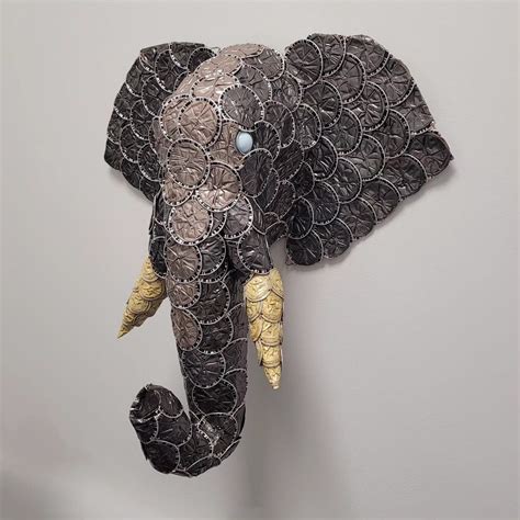 Elephant Head Sculpture Etsy