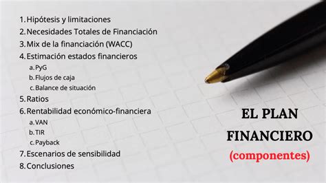 El plan financiero Cómo diseñarlo partes y modelización en Excel