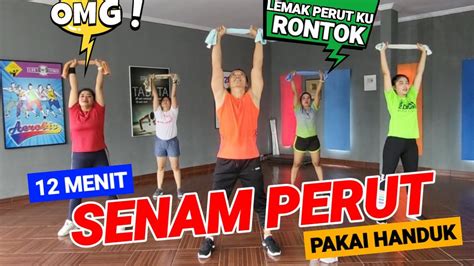 12 Menit Senam Perut Buncit Pakai Handuk Tanpa Situp Youtube