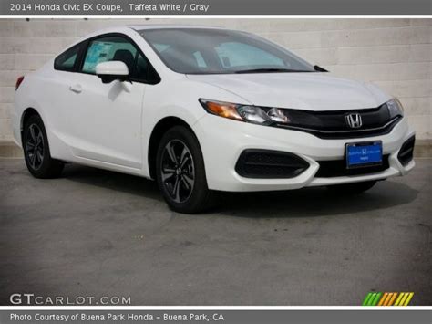 Taffeta White 2014 Honda Civic Ex Coupe Gray Interior Gtcarlot