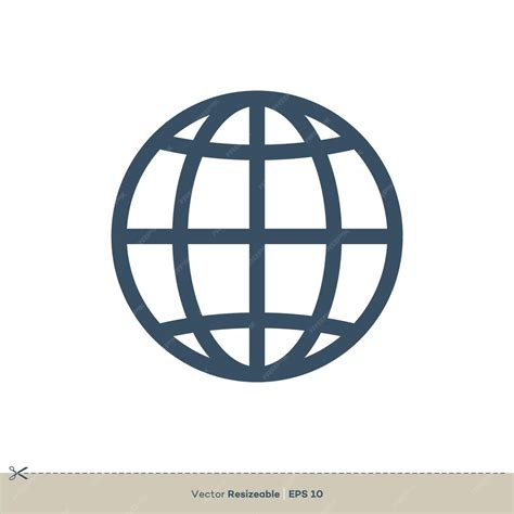 Premium Vector Globe Icon Vector Logo Template Illustration Design