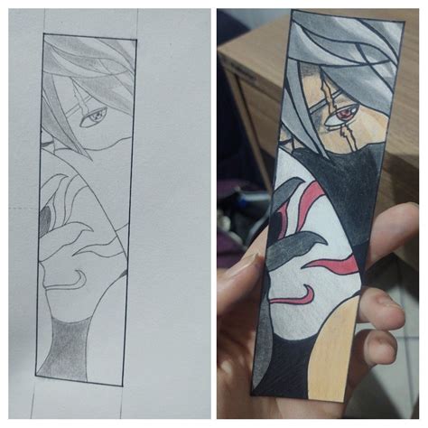 The Bookmark In 2022 Anime Crafts Naruto Drawings Kakashi