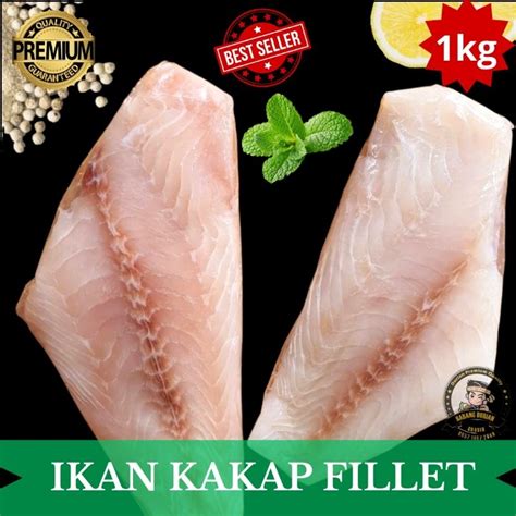 Jual IKAN KAKAP FILLET PREMIUM 1KG FROZEN IKAN BARRAMUMDI PREMIUM 1KG