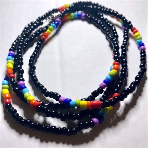 Rainbow Pride Waist Beads With Clasps Belly Jewelry Etsy