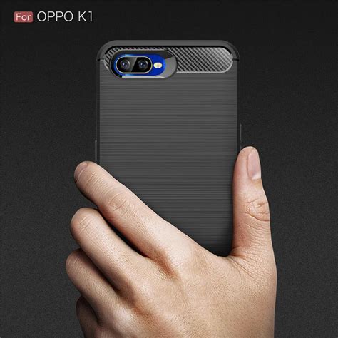 Environmental Carbon Fiber Case For Oppo K1 Soft Anti Skid Cover For