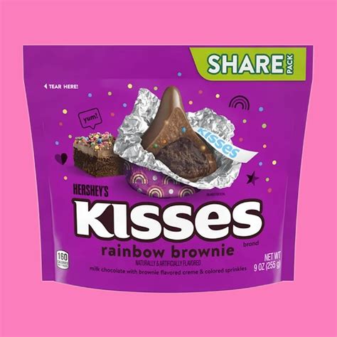 Hershey's Just Released Rainbow Brownie Kisses That Come Stuffed With a ...