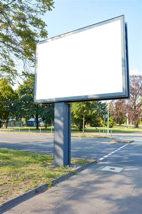 Blank Mega Billboard Isolated On White Background Stock Image Image