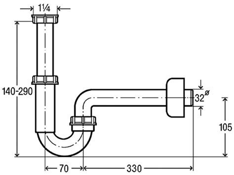 Viega Waschtisch Röhrengeruchverschluss 1 1 4 x 32 mm 105952