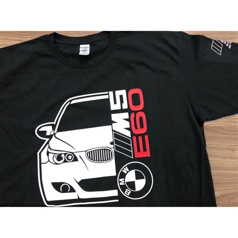 Bmw M5 E60 Gildan Premium Cotton Heatpress Black T Shirt Shopee Malaysia