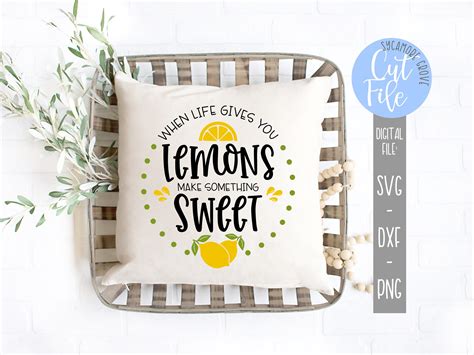 When Life Gives You Lemons Make Something Sweet Svg Round Etsy