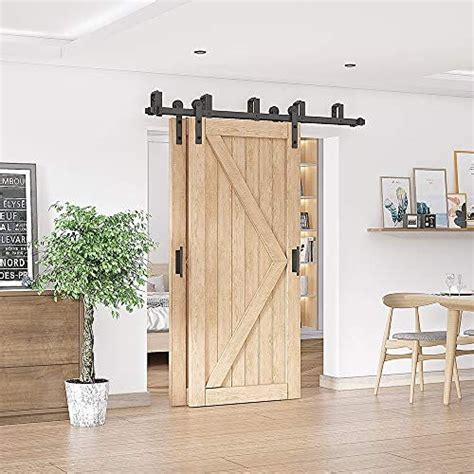 Buy Zekoo Ft Ft Bypass Sliding Barn Door Hardware Kit Single