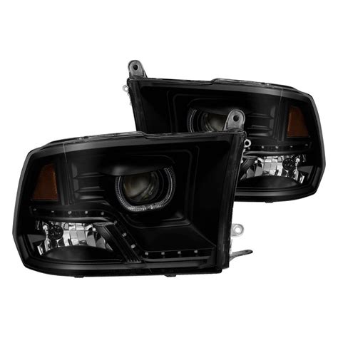 Spyder Black Smoke Halo Projector Headlights