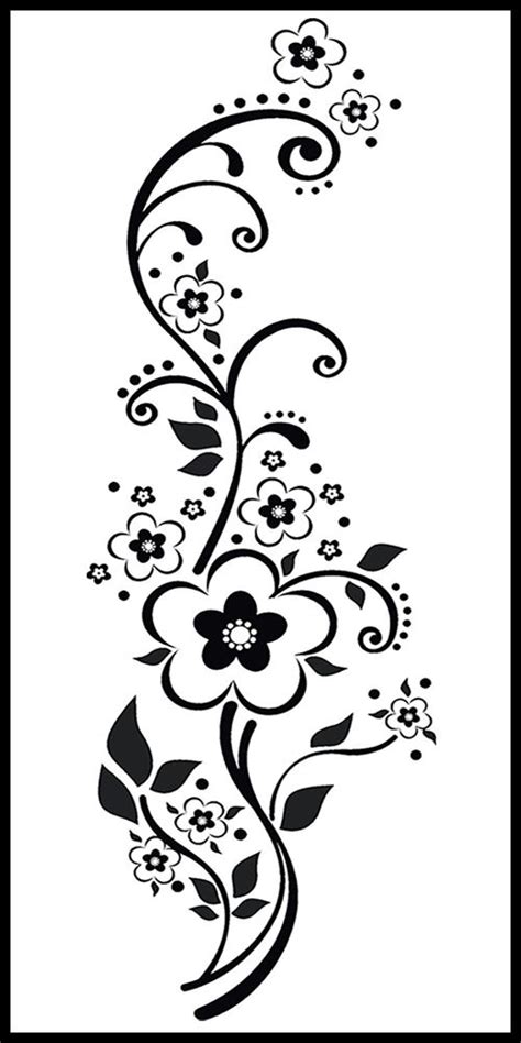 Pin By Sandra Beranek On Malen Free Hand Designs Flower Stencil