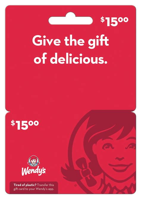 Wendy's $15 Gift Card - Walmart.com