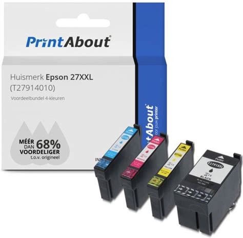 Huismerk Epson 27XXL T2791 12 13 144010 Inktcartridge 4 Kleuren