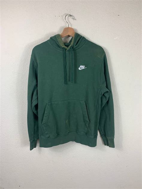 Nike Vintage Modern Y2k 2000’s Forest Green Nike Swoosh Hoodie Grailed