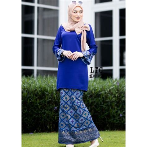 Baju Kurung Kain Songket Dengan Corak Riben Shopee Malaysia