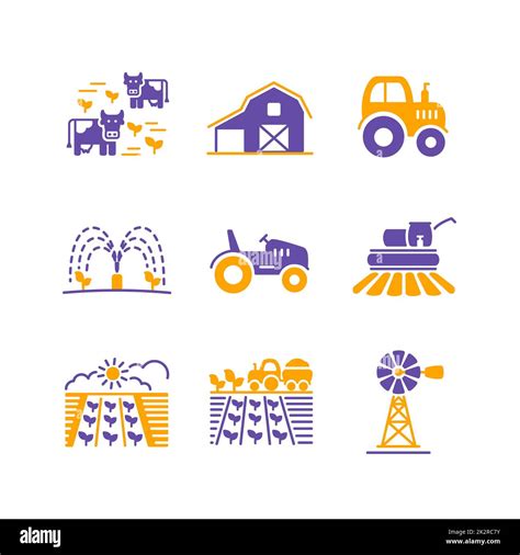 Farm Field Vector Glyph Icon Agriculture Sign Stock Photo Alamy