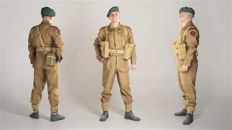 ArtStation - Man in British soldier uniform 273 | Game Assets