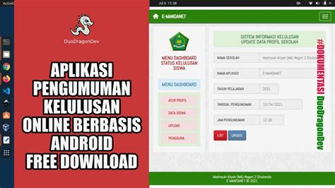 Free Source Code Aplikasi Pengumuman Kelulusan Online Tampilan Responsive Di Android Youtube