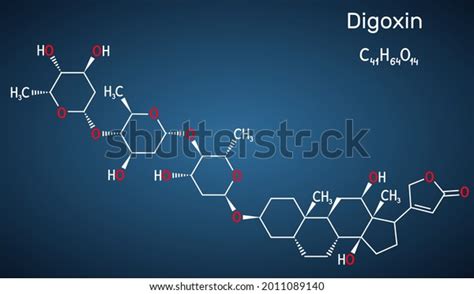 Digoxin Molecule Cardiac Glycoside Cardiovascular Medication Stock ...