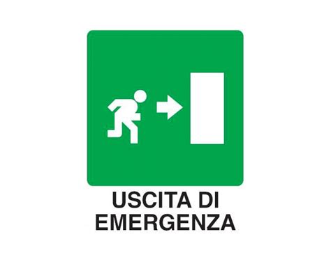 Cartello Uscita Di Emergenza A Destra